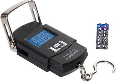 QNOVE 50 Kg Hook Type Digital Led Screen Portable Luggage Weighing Scale C311QA Weighing Scale(Black)