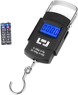 QNOVE 50Kg Portable Hanging Luggage Weight Machine C216QA Weighing Scale(Black)