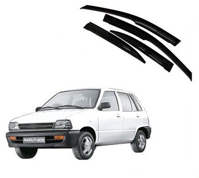 ASRAUTO For Non-convertibles Front, Rear Wind Deflector(Tinted Maruti 800)