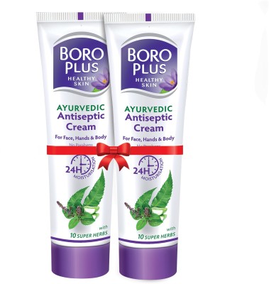 BOROPLUS Provides 24Hrs Moisturisation Ayurvedic For All Seasons Antiseptic Cream(160 ml, Pack of 2)