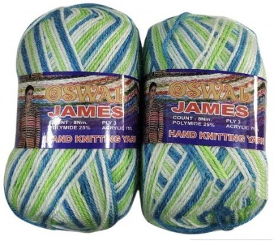NTGS Oswal James Knitting Yarn Wool,Moss Mix Ball 500 gm (1ball /100 Gram) Best Used with Knitting Needles, Crochet Needles Wool Yarn for Knitting. by Oswal Shade no-23