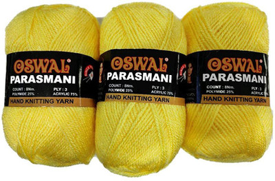 JEFFY Oswal parasmani Wool Hand Knitting Soft Fingering Crochet Hook Colour (100GMS Each) 300GMS Shade no.29