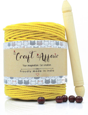 Craft Affair Leman Yellow Thread(100 m Pack of1)