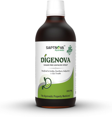 SAPTNOVA DIGENOVA - Ayurvedic Antacid Syrup of 200 ML | Effective Relief from Acidity, Heartburn, Indigestion & Gas Trouble(200 ml)