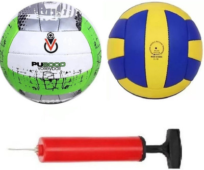 clark vinayak green pu volleyball and classic volleyball combo Volleyball - Size: 4(Standard, Pack of 1)