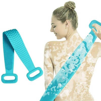 MKHODIYAR Silicon Back Body Scrubber Belt Double Side Exfoliating Bath Brush