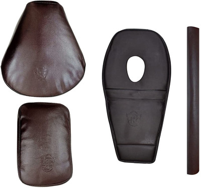 KOHLI BULLET ACCESSORIES Bullet Brown Seat Cover with Tank Cover +Back Rest Foam Combo Set for Royal Enfield Classic 350/500cc Split Bike Seat Cover For Royal Enfield Classic, Classic 350