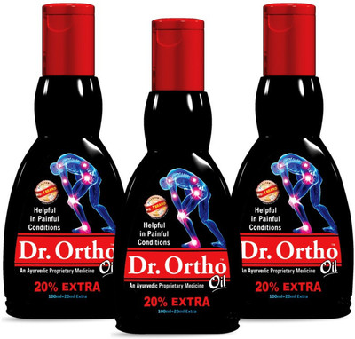 Dr. Ortho Ayurvedic Joint Pain relief Oil,120ml (Pack of 3) Liquid(3 x 120 ml)