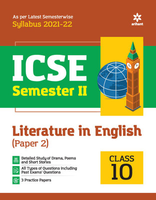 Arihant ICSE Literature in English (Paper 2) Semester 2 Class 10 for 2022 Exam(English, Paperback, Jain Dolly)