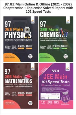 97 JEE Main Online & Offline (2021 - 2002) Chapterwise + Topicwise Solved Papers with 101 Speed Tests(Paperback, Disha Experts)