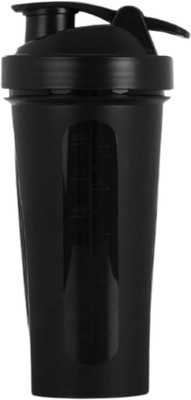PawaHy 700 ml Plastic Shaker(Pack of 1, Black)