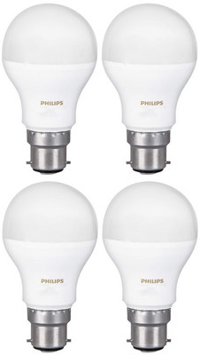 PHILIPS 9 W Basic Round B22 LED Bulb(White, Pack of 4)