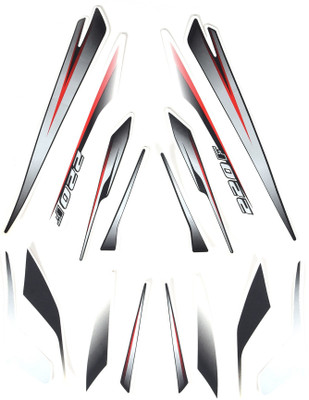 HRBull Sticker & Decal for Bike(Multicolor, Silver, Red)