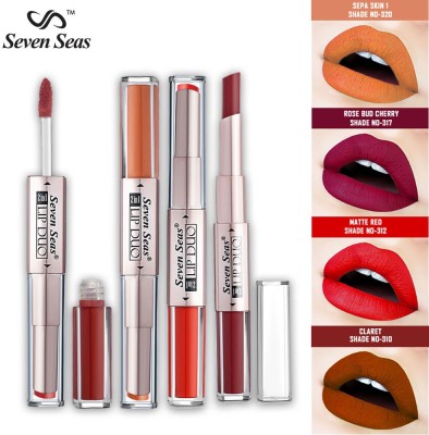 Seven Seas Lip Duo 2 In 1 Lipstick Combo Pack(Multicolor, 3 ml)