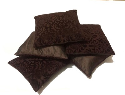 KIRMANI Polyester Cushions Cover(Pack of 5, 40 cm*40 cm, Brown)