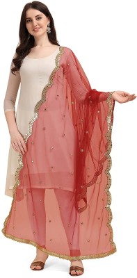 Dhanashree Creation Cotton Blend, Net Self Design Women Dupatta