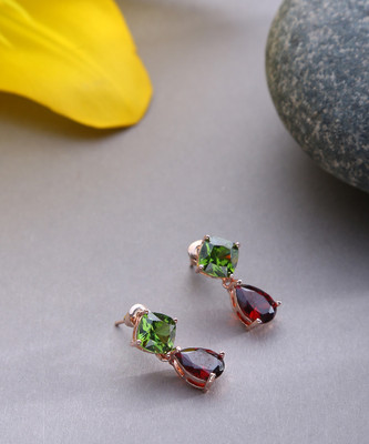 SOHI SOHI Designer Red Trendy Drop Earrings Copper Drops & Danglers