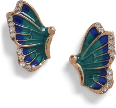 SOHI SOHI Enamel Butterfly Shaped Designer Studs Alloy Stud Earring