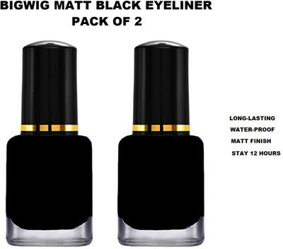 Bigwig Get Bold Black , Water Proof Eye Liner - Pack of 2 14 ml (Black) 7 ml(black)
