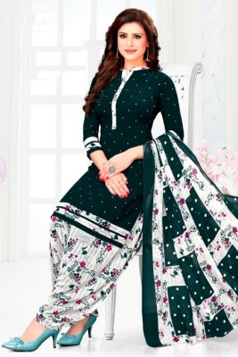 INITHI Crepe Floral Print Salwar Suit Material