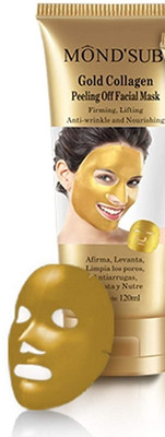 MOND'SUB Gold Collagen Peel Off Facial Mask 120ML Each- Pack of 1(120 ml)