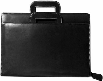 Amaayra Leatherette II 2 Ring Black Color with 20 Leafs Document File Folder(Set Of 1, Black)