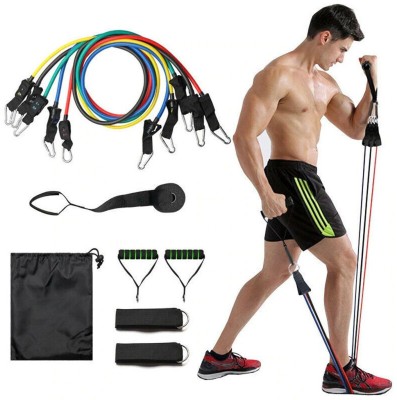 standcart Resistance Bands Set Tubes for Fitness Home Gym Workout Resistance Tube 11 Resistance Band(Pack of 11)