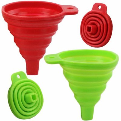 ActrovaX Collapsible Silicone Funnel Silicone Funnel(Multicolor)