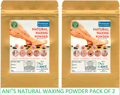 ANI'S STRAWBERRY NATURAL WAXING POWDER PACK OF 2 INSTANT HAIR REMOVAL Wax(200 g, Set of 2)