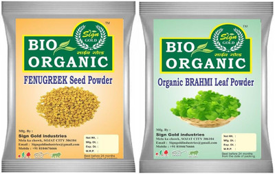 sign gold Pure and Organic Fenugreek and Brahmi Leaf Powder for Hair Volumizing (200 g)(200 g)