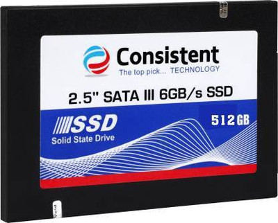 Consistent SSD 512 GB All in One PC's, Desktop, Laptop, Network Attached Storage, Servers, Surveillance Systems Black SATA III Internal Solid State Drive (SSD) (512 GB SSD)(Interface: SATA III, Form Factor: 2.5 Inch) Consistent SSD 512 GB All in One PC's, Desktop, Laptop, Network Attached Storage, Servers, Surveillance Systems Black SATA III Internal Solid State Drive (SSD) (512 GB SSD)(Interface: SATA III, Form Factor: 2.5 Inch)