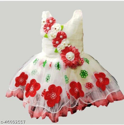 Lilions Baby Girls Midi/Knee Length Casual Dress(Multicolor, Sleeveless)