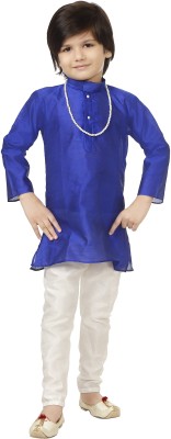 Oxipital Club Boys Festive & Party Kurta and Pyjama Set(Dark Blue Pack of 1)