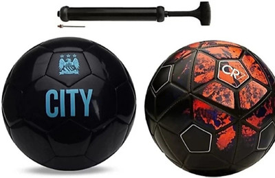 radion RFK City manchester+cr7 black football kit with Air pump Football Kit