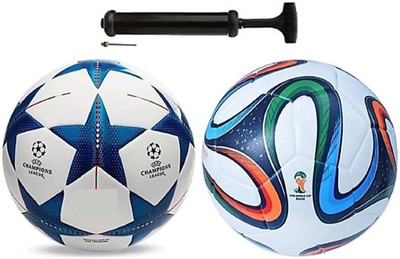 radion RFK Blue star +brazuca multicolour football kit with pump Football Kit