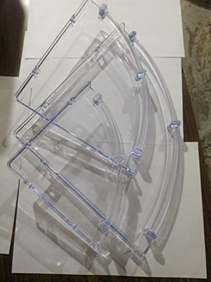 RBS Multipurpose Corner Unbreakable Corner Set of 3 pcs Crystal Wall Shelf(Number of Shelves - 3, Clear)