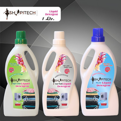 SHOPITECH 3 multipack Liquid Detergent suitable for washing machine and use for hand wash Detergent Powder (Fresh)(3000 ml)