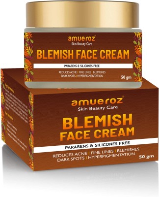 Amueroz Blemish Face Cream, Anti Acne Cream, Pimple Removal Collagen Cream, Soothes & Clears Acne & Blemishes | Pigmentation, Pimples, Fine Lines, Dark Spots & Scars Removal Cream(50 g)