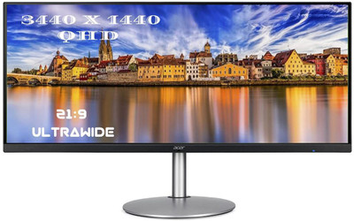 Acer CB 86.36 cm (34 inch) Quad HD LED Backlit IPS Panel Monitor (CB342CK)(AMD Free Sync, Response Time: 1 ms, 75 Hz Refresh Rate)