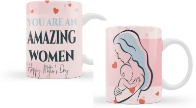 AD Gifts Happy mother day Printed Coffee and Tea Ceramic | Gift for mother, mom , beautiful Ceramic Coffee (325 ml Pack of 1) Ceramic Coffee Mug(325 ml)