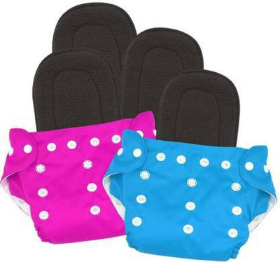 budum budum Bdum Reusable Washable Cloth Diaper Nappy with High Absorbent 5 Layer Bamboo Charcoal Inserts Pack of 2 Diaper + 4 Insert budum budum Bdum Reusable Washable Cloth Diaper Nappy with High Absorbent 5 Layer Bamboo Charcoal Inserts Pack of 2 Diaper + 4 Insert