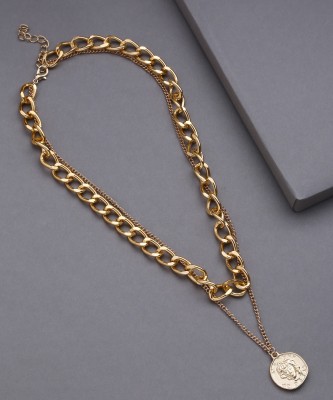 SOHI SOHI Gold Plated Set of 3 Designer Chains Gold-plated Plated Alloy Chain Set