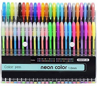 ARNIYAVALA 48 Gel Pen(Pack of 48, Ink Color - Multicolor)