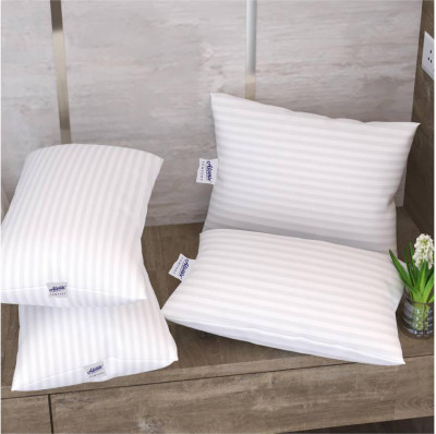 ATOMIC Microfibre Stripes Sleeping Pillow Pack of 4(White)