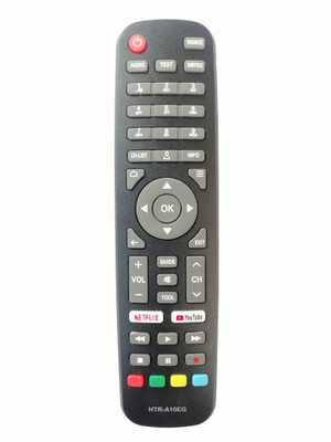 LipiWorld HTR-A10EG LED LCD Smart TV Remote Control Compatible for  LED TV Haier Remote Controller(Black)