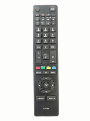 LipiWorld CT-32F2 LCD LED Smart TV Remote Control Compatible for  Toshiba Remote Controller(Black)