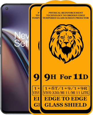 SEVEN7STAR Edge To Edge Tempered Glass for OnePlus 9R, OnePlus 9, OnePlus 8T(Pack of 2)