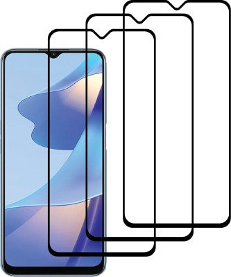 KITE DIGITAL Edge To Edge Tempered Glass for Oppo A16(Pack of 3)