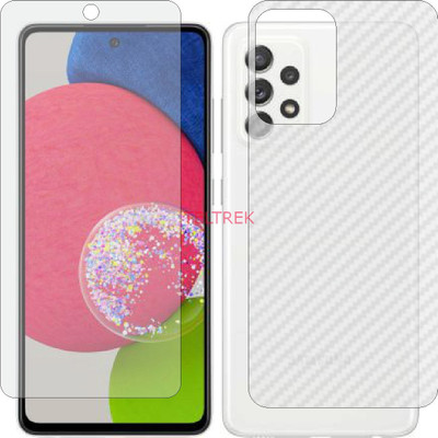 TELTREK Front and Back Screen Guard for SAMSUNG GALAXY A 52 5G (Front Matte Finish & Back 3d Carbon Fiber)(Pack of 2)