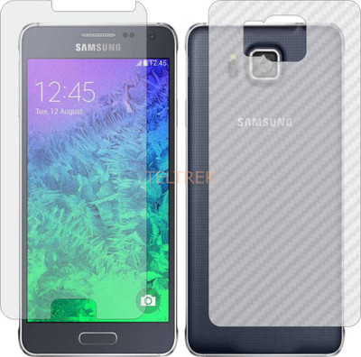 TELTREK Front and Back Screen Guard for SAMSUNG GALAXY ALPHA (Front Matte Finish & Back 3d Carbon Fiber)(Pack of 2)